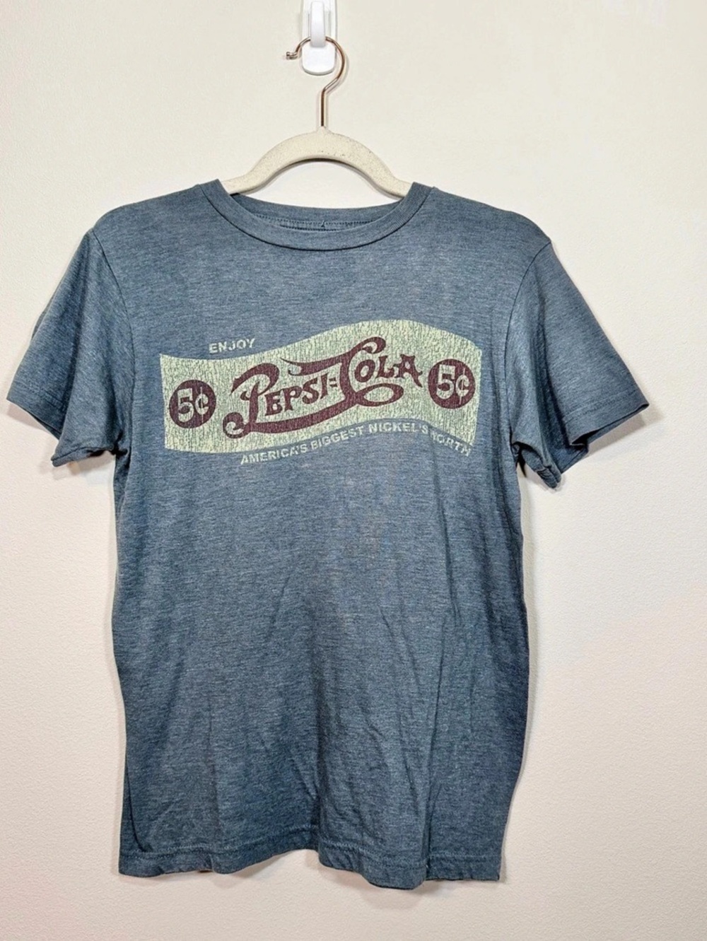 Vintage Pepsi Cola Shirt Heathered Blue T-Shirt Retro American Cotton Women S